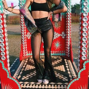 Rave see through glitter pants